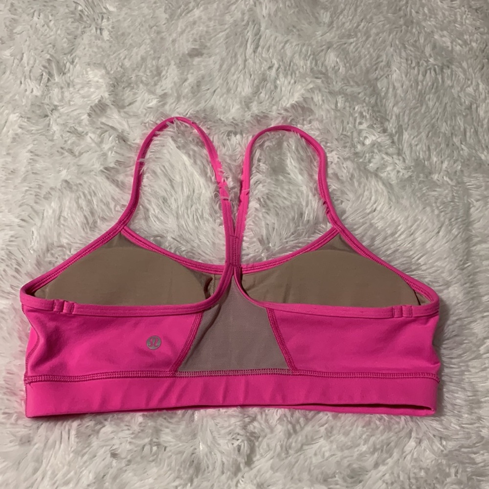 Lululemon Flow Y Bra Light Support A-C Cups, Size 10, Hot Pink - Picture 2 of 3